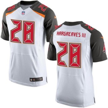 Buccaneers #28 Vernon Hargreaves III White Men's Stitched NFL New Elite Jersey