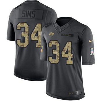 Buccaneers #34 Charles Sims Black Youth Stitched NFL Limited 2016 Salute to Service Jersey Buccaneers #34 Charles Sims Black Youth Stitched NFL Limited 2016 Salute to Service Jersey