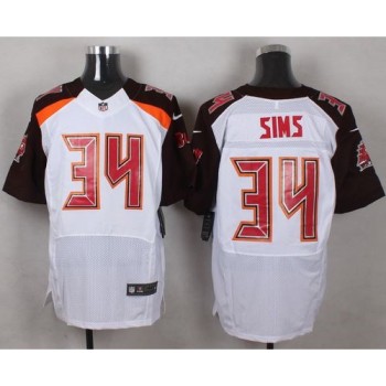 Buccaneers #34 Charles Sims White Men's Stitched NFL New Elite Jersey Buccaneers #34 Charles Sims White Men's Stitched NFL New Elite Jersey