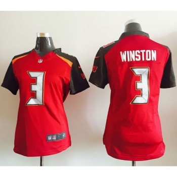 Buccaneers #3 Jameis Winston Red Team Color Women's Stitched NFL New Elite Jersey Buccaneers #3 Jameis Winston Red Team Color Women's Stitched NFL New Elite Jersey