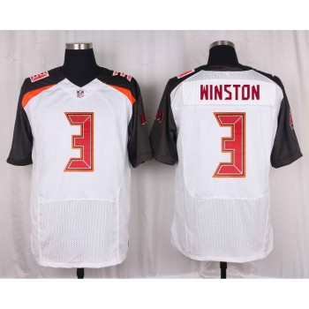 Buccaneers #3 Jameis Winston White Men's Stitched NFL New Elite Jersey Buccaneers #3 Jameis Winston White Men's Stitched NFL New Elite Jersey