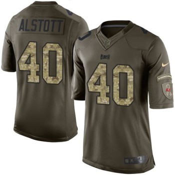 Buccaneers #40 Mike Alstott Green Men's Stitched NFL Limited Salute to Service Jersey Buccaneers #40 Mike Alstott Green Men's Stitched NFL Limited Salute to Service Jersey