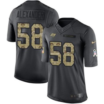 Buccaneers #58 Kwon Alexander Black Men's Stitched NFL Limited 2016 Salute to Service Jersey Buccaneers #58 Kwon Alexander Black Men's Stitched NFL Limited 2016 Salute to Service Jersey