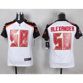 Buccaneers #58 Kwon Alexander White Youth Stitched NFL New Elite Jersey