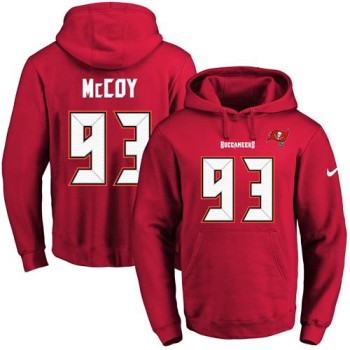 Buccaneers #93 Gerald McCoy Red Name & Number Pullover NFL Hoodie Buccaneers #93 Gerald McCoy Red Name & Number Pullover NFL Hoodie