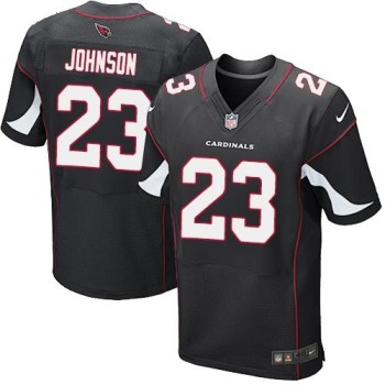 Cardinals #23 Chris Johnson Black Alternate Men's Stitched NFL Elite Jersey