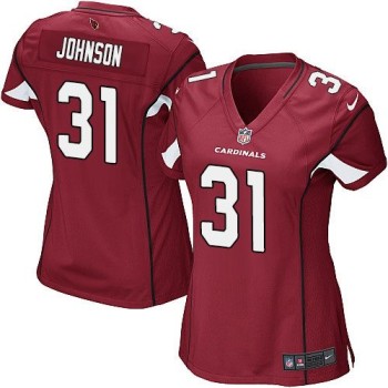 Cardinals #31 David Johnson Red Team Color Women's Stitched NFL Elite Jersey