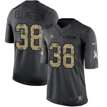 Cardinals #38 Andre Ellington Black Youth Stitched NFL Limited 2016 Salute to Service Jersey