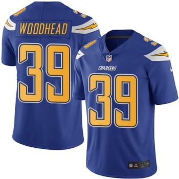Chargers #39 Danny Woodhead Electric Blue Men's Stitched NFL Limited Rush Jersey