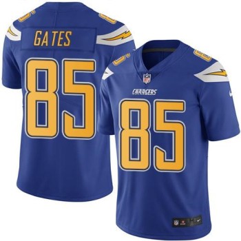 Chargers #85 Antonio Gates Electric Blue Men's Stitched NFL Limited Rush Jersey