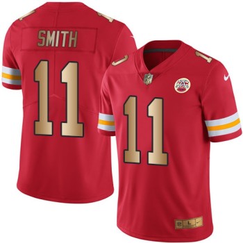 Chiefs #11 Alex Smith Red Men's Stitched NFL Limited Gold Rush Jersey Chiefs #11 Alex Smith Red Men's Stitched NFL Limited Gold Rush Jersey