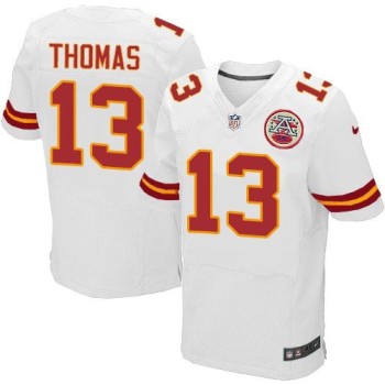 Chiefs #13 De'Anthony Thomas White Men's Stitched NFL Elite Jersey Chiefs #13 De'Anthony Thomas White Men's Stitched NFL Elite Jersey