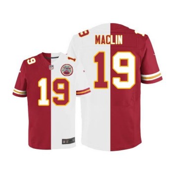 Chiefs #19 Jeremy Maclin Red/White Men's Stitched NFL Elite Split Jersey Chiefs #19 Jeremy Maclin Red/White Men's Stitched NFL Elite Split Jersey