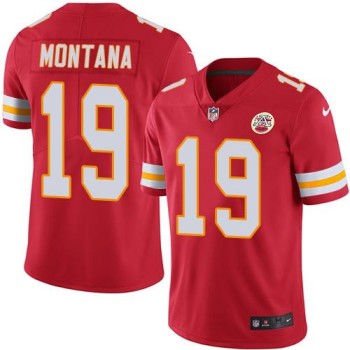 Chiefs #19 Joe Montana Red Men's Stitched NFL Limited Rush Jersey Chiefs #19 Joe Montana Red Men's Stitched NFL Limited Rush Jersey