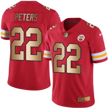 Chiefs #22 Marcus Peters Red Men's Stitched NFL Limited Gold Rush Jersey Chiefs #22 Marcus Peters Red Men's Stitched NFL Limited Gold Rush Jersey