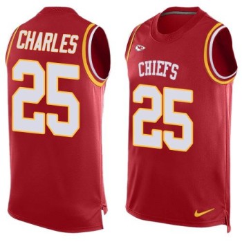 Chiefs #25 Jamaal Charles Red Team Color Men's Stitched NFL Limited Tank Top Jersey Chiefs #25 Jamaal Charles Red Team Color Men's Stitched NFL Limited Tank Top Jersey