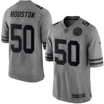 Chiefs #50 Justin Houston Gray Men's Stitched NFL Limited Gridiron Gray Jersey