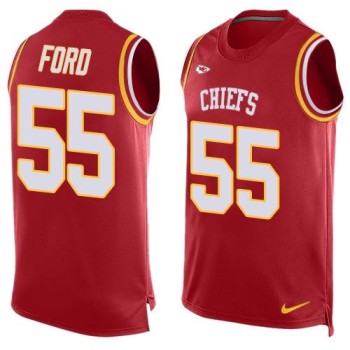 Chiefs #55 Dee Ford Red Team Color Men's Stitched NFL Limited Tank Top Jersey Chiefs #55 Dee Ford Red Team Color Men's Stitched NFL Limited Tank Top Jersey