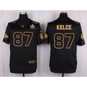 Chiefs #87 Travis Kelce Black Men's Stitched NFL Elite Pro Line Gold Collection Jersey Chiefs #87 Travis Kelce Black Men's Stitched NFL Elite Pro Line Gold Collection Jersey