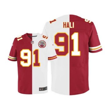 Chiefs #91 Tamba Hali Red/White Men's Stitched NFL Elite Split Jersey Chiefs #91 Tamba Hali Red/White Men's Stitched NFL Elite Split Jersey