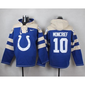 Colts #10 Donte Moncrief Royal Blue Player Pullover NFL Hoodie