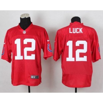 Colts #12 Andrew Luck Red Men's Stitched NFL Elite QB Practice Jersey Colts #12 Andrew Luck Red Men's Stitched NFL Elite QB Practice Jersey