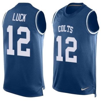 Colts #12 Andrew Luck Royal Blue Team Color Men's Stitched NFL Limited Tank Top Jersey Colts #12 Andrew Luck Royal Blue Team Color Men's Stitched NFL Limited Tank Top Jersey