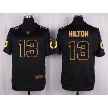 Colts #13 T.Y. Hilton Black Men's Stitched NFL Elite Pro Line Gold Collection Jersey Colts #13 T.Y. Hilton Black Men's Stitched NFL Elite Pro Line Gold Collection Jersey