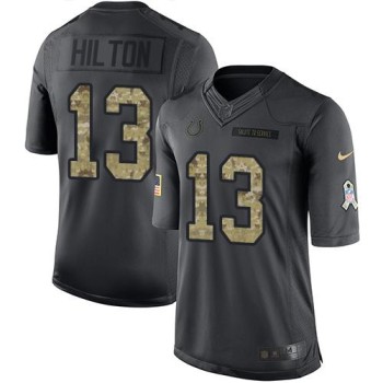 Colts #13 T.Y. Hilton Black Youth Stitched NFL Limited 2016 Salute to Service Jersey