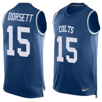 Colts #15 Phillip Dorsett Royal Blue Team Color Men's Stitched NFL Limited Tank Top Jersey Colts #15 Phillip Dorsett Royal Blue Team Color Men's Stitched NFL Limited Tank Top Jersey