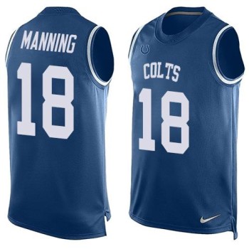 Colts #18 Peyton Manning Royal Blue Team Color Men's Stitched NFL Limited Tank Top Jersey Colts #18 Peyton Manning Royal Blue Team Color Men's Stitched NFL Limited Tank Top Jersey