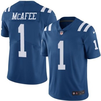 Colts #1 Pat McAfee Royal Blue Men's Stitched NFL Limited Rush Jersey Colts #1 Pat McAfee Royal Blue Men's Stitched NFL Limited Rush Jersey