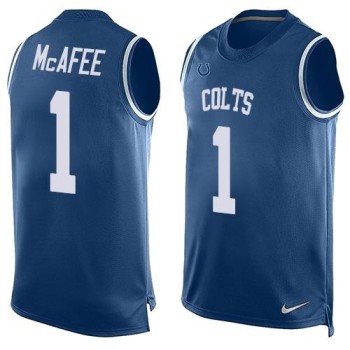 Colts #1 Pat McAfee Royal Blue Team Color Men's Stitched NFL Limited Tank Top Jersey Colts #1 Pat McAfee Royal Blue Team Color Men's Stitched NFL Limited Tank Top Jersey
