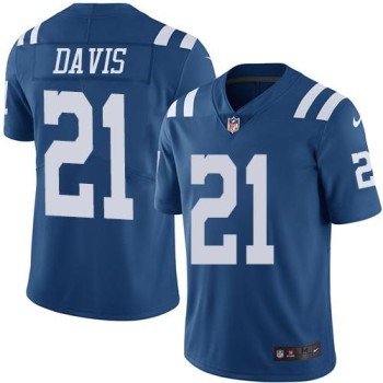 Colts #21 Vontae Davis Royal Blue Men's Stitched NFL Limited Rush Jersey Colts #21 Vontae Davis Royal Blue Men's Stitched NFL Limited Rush Jersey