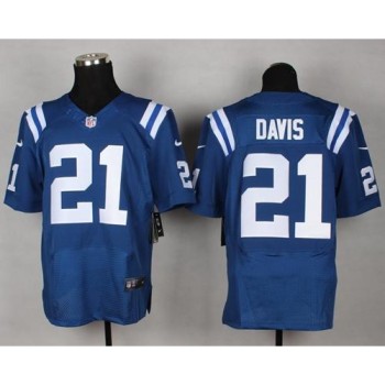 Colts #21 Vontae Davis Royal Blue Team Color Men's Stitched NFL Elite Jersey Colts #21 Vontae Davis Royal Blue Team Color Men's Stitched NFL Elite Jersey