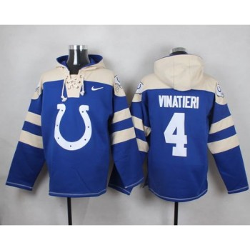 Colts #4 Adam Vinatieri Royal Blue Player Pullover NFL Hoodie Colts #4 Adam Vinatieri Royal Blue Player Pullover NFL Hoodie