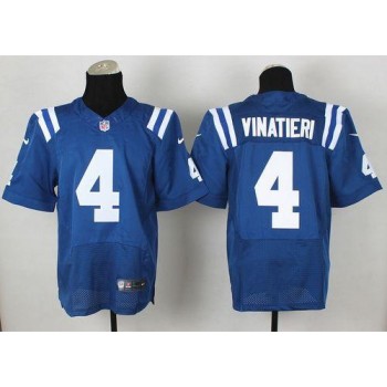 Colts #4 Adam Vinatieri Royal Blue Team Color Men's Stitched NFL Elite Jersey