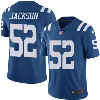 Colts #52 D'Qwell Jackson Royal Blue Men's Stitched NFL Limited Rush Jersey Colts #52 D'Qwell Jackson Royal Blue Men's Stitched NFL Limited Rush Jersey