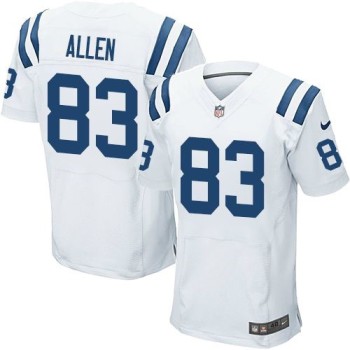 Colts #83 Dwayne Allen White Men's Stitched NFL Elite Jersey