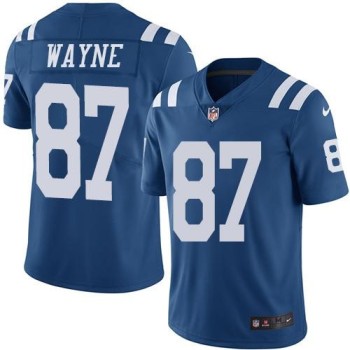 Colts #87 Reggie Wayne Royal Blue Youth Stitched NFL Limited Rush Jersey