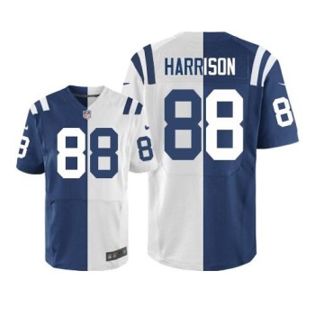 Colts #88 Marvin Harrison Royal Blue/White Men's Stitched NFL Elite Split Jersey Colts #88 Marvin Harrison Royal Blue/White Men's Stitched NFL Elite Split Jersey