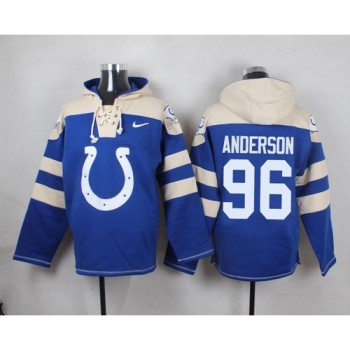 Colts #96 Henry Anderson Royal Blue Player Pullover NFL Hoodie Colts #96 Henry Anderson Royal Blue Player Pullover NFL Hoodie