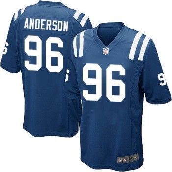 Colts #96 Henry Anderson Royal Blue Team Color Youth Stitched NFL Elite Jersey