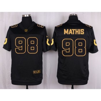 Colts #98 Robert Mathis Black Men's Stitched NFL Elite Pro Line Gold Collection Jersey Colts #98 Robert Mathis Black Men's Stitched NFL Elite Pro Line Gold Collection Jersey