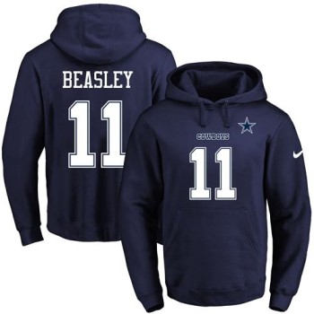 Cowboys #11 Cole Beasley Navy Blue Name & Number Pullover NFL Hoodie Cowboys #11 Cole Beasley Navy Blue Name & Number Pullover NFL Hoodie