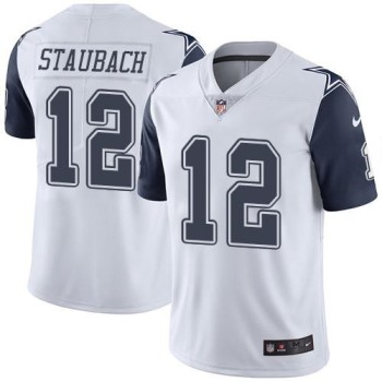 Cowboys #12 Roger Staubach White Youth Stitched NFL Limited Rush Jersey Cowboys #12 Roger Staubach White Youth Stitched NFL Limited Rush Jersey