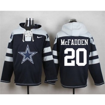 Cowboys #20 Darren McFadden Navy Blue Player Pullover NFL Hoodie Cowboys #20 Darren McFadden Navy Blue Player Pullover NFL Hoodie