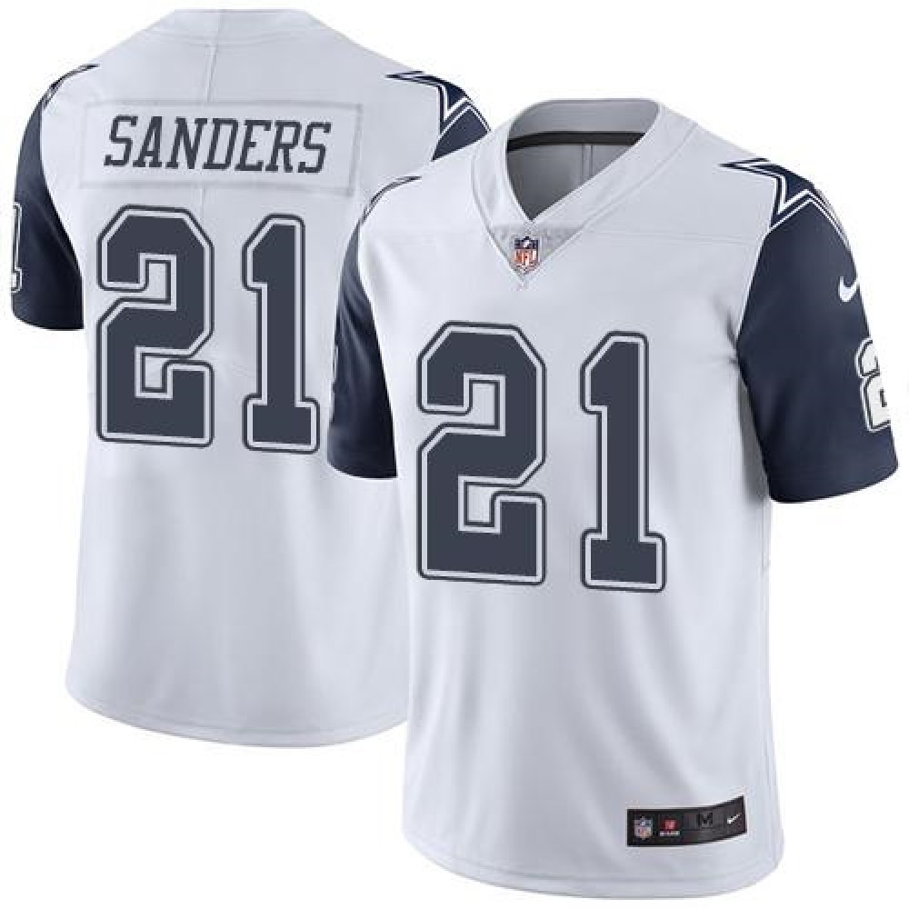 Cowboys #21 Deion Sanders White Youth Stitched NFL Limited Rush Jersey