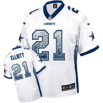 Cowboys #21 Ezekiel Elliott White Youth Stitched NFL Elite Drift Fashion Jersey Cowboys #21 Ezekiel Elliott White Youth Stitched NFL Elite Drift Fashion Jersey