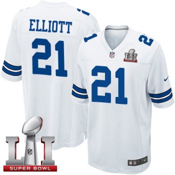 Cowboys #21 Ezekiel Elliott White Youth Stitched NFL Super Bowl LI 51 Elite Jersey Cowboys #21 Ezekiel Elliott White Youth Stitched NFL Super Bowl LI 51 Elite Jersey